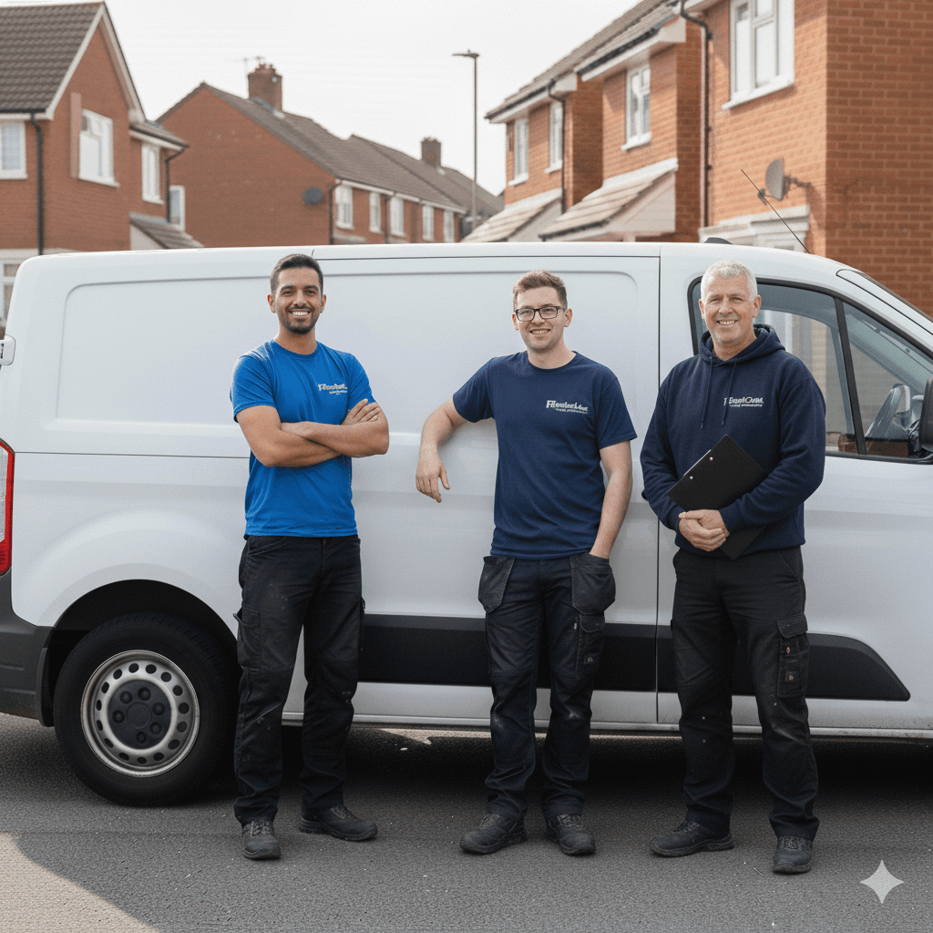 The First Cool team standing by their service van